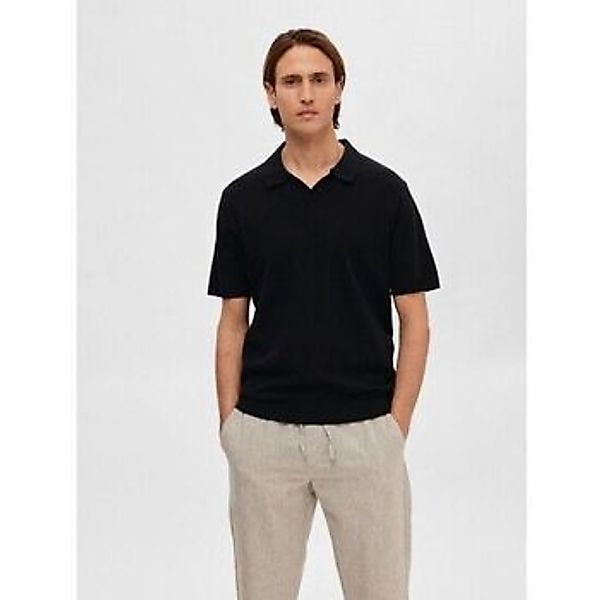 Selected  Pullover 16090124 LAKE LINEN POLO-BLACK günstig online kaufen