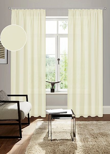 Bruno Banani Vorhang "Lagan" Kräuselband 2 Stk. tlg. 2-er Set, gewebt, Micr günstig online kaufen