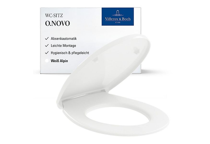 Villeroy & Boch WC-Sitz O.novo, Toilettendeckel mit Absenkautomatik, aus Du günstig online kaufen
