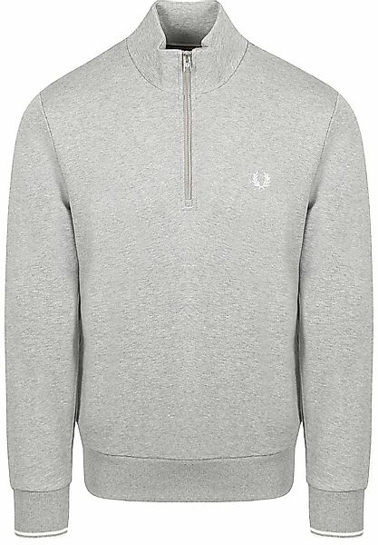 Fred Perry Half Zip Pullover Melange Grau - Größe XL günstig online kaufen