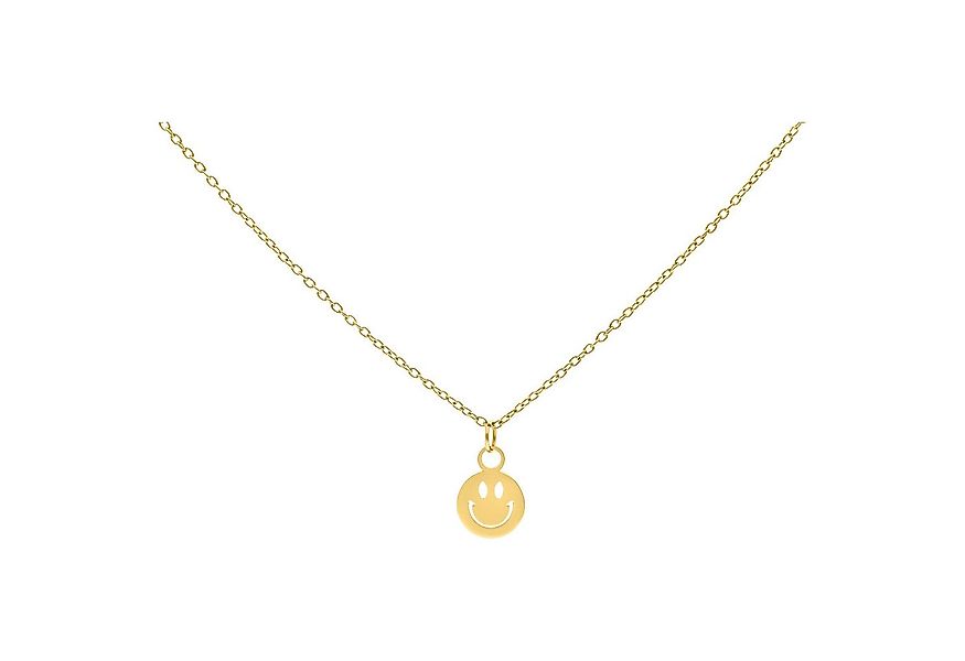 Wildcat Kette mit Anhänger Little Smiley Kette - Gold, Chirurgenstahl 316L günstig online kaufen