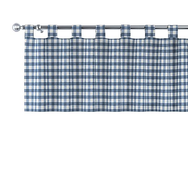 Kurzgardine mit Schlaufen, marinenblau-ecru , 260 x 40 cm, Quadro (136-01) günstig online kaufen