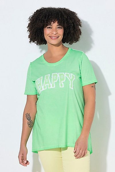 Angel of Style T-Shirt T-Shirt A-Linie oil washed Happy Applikation günstig online kaufen