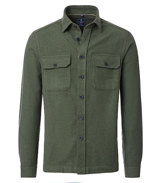 Redmond Langarmhemd uni Overshirt günstig online kaufen