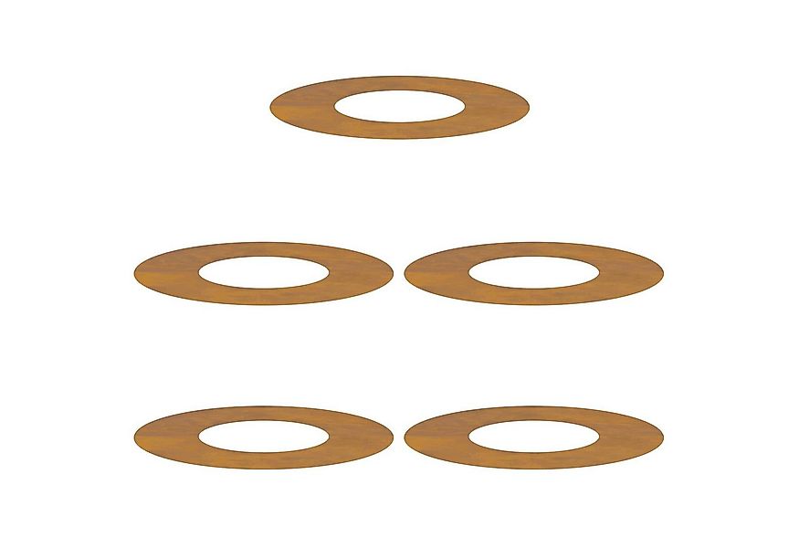 vidaXL Blumentopf geeignet für flache Baumringe 5 pcs Braun Ø30 / 60 cm (5 günstig online kaufen