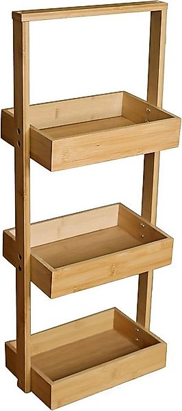hausleben Küchenregal Korbregal Bambus 25x16x65 cm Küchenregal Badezimmer, günstig online kaufen