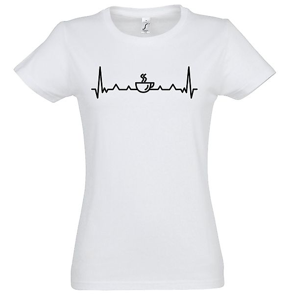 Youth Designz T-Shirt Herzschlag Kaffee Damen günstig online kaufen