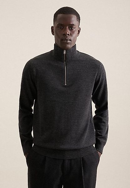 seidensticker Stehkragenpullover "Schwarze Rose", Quarter Zip Uni günstig online kaufen