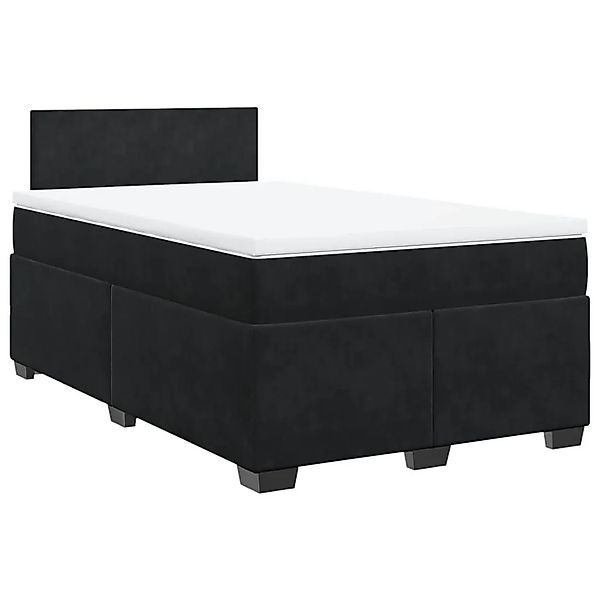 vidaXL Boxspringbett mit Matratze Schwarz 120x200 cm Samt 3288578 günstig online kaufen