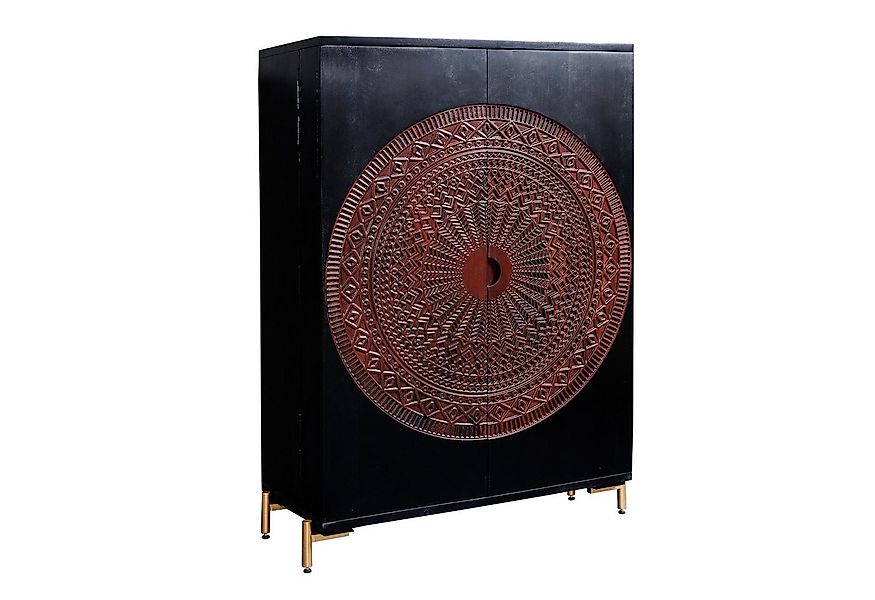 riess-ambiente Barschrank MANDALA 140cm schwarz / gold · Highboard aus Mang günstig online kaufen