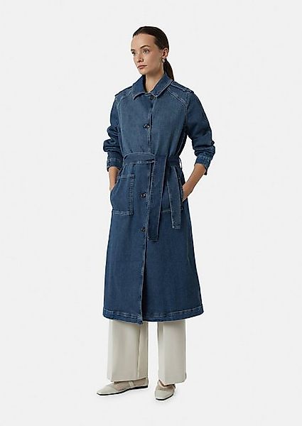 comma casual identity Blusenblazer Elastischer Denim-Trenchcoat mit aufgese günstig online kaufen