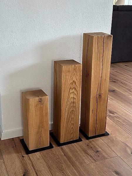 Schräder Interior Blumenständer Eichenbalken Eichenstele Stele günstig online kaufen
