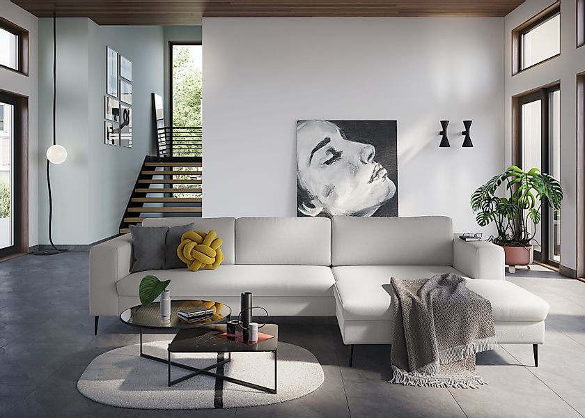 DOMO collection Ecksofa »Modica, zeitlos und elegant, L-Form«, moderne Opti günstig online kaufen