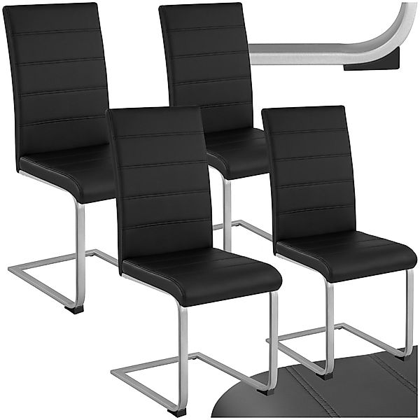 tectake Esszimmerstuhl Set Schwingstuhl (Set, 4 günstig online kaufen