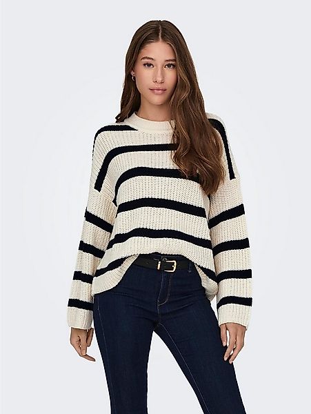 JACQUELINE de YONG Strickpullover Gestreift Strick Rundhals JDYJUSTY JDYJUS günstig online kaufen