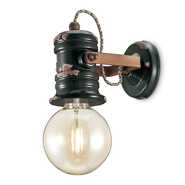 Wandleuchte C1843 im Vintage-Design schwarz günstig online kaufen