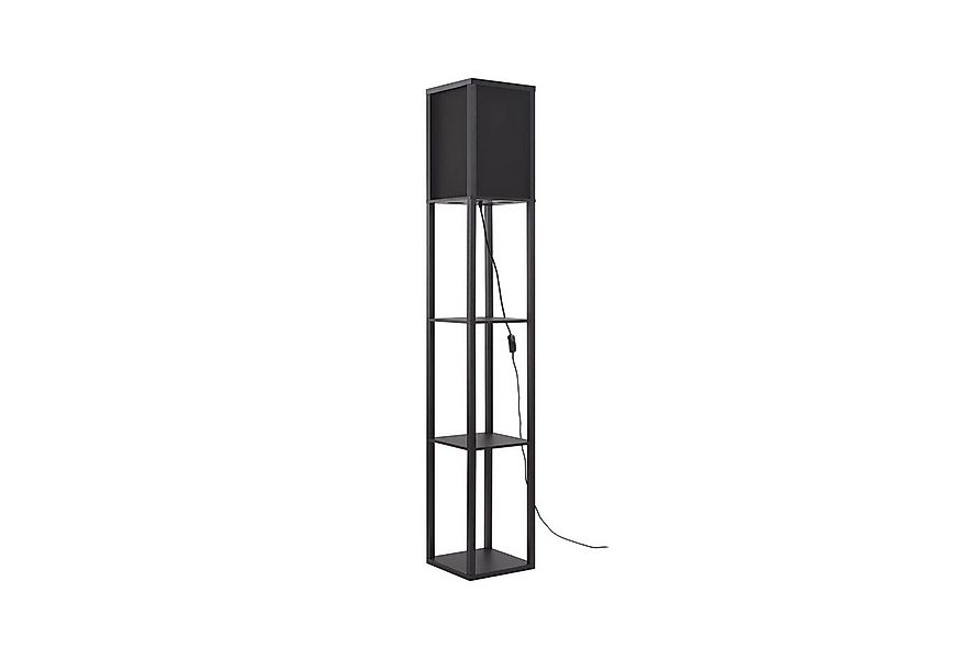 Lindby Stehlampe Birta, Holz Schwarz IP20, 1 x 15 W LED günstig online kaufen
