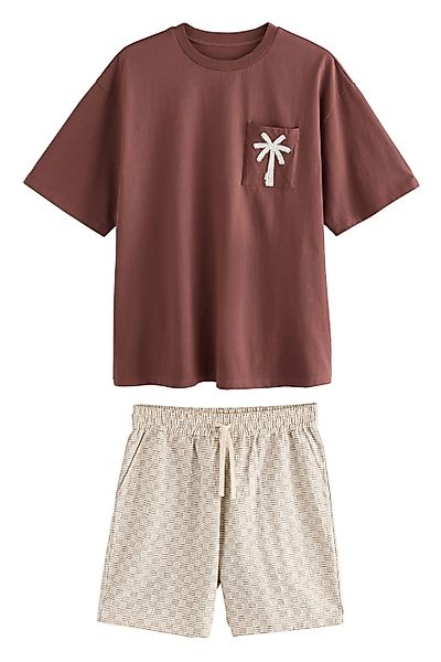 Next Pyjama Pyjama mit besticktem T-Shirt günstig online kaufen