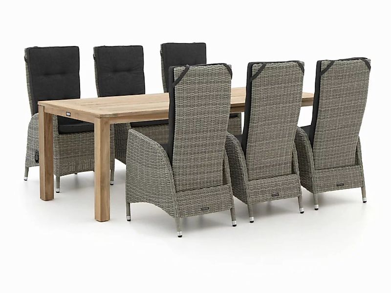 Intenso Fabrizi/ROUGH-S 220 cm Gartenmöbel-Set 7-teilig verstellbar günstig online kaufen
