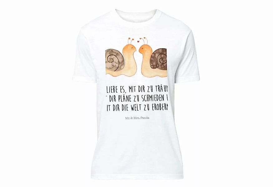 Mr. & Mrs. Panda T-Shirt Schnecken Liebe - Weiß - Geschenk, Junggesellenabs günstig online kaufen