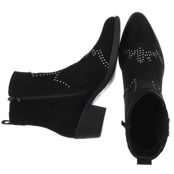 Ital-Design Elegante Damen Stiefelette mit Details günstig online kaufen