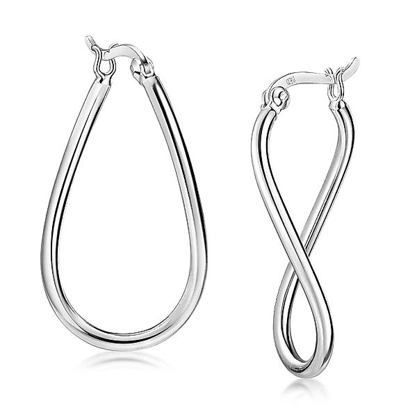Materia Paar Creolen Damen Silber Creolen günstig online kaufen