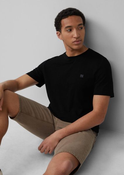 s.Oliver T-Shirt T-Shirt mit Flammgarnstruktur kurzarm, günstig online kaufen