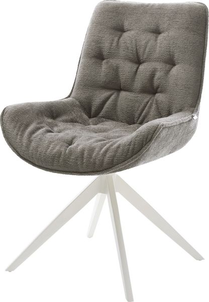 DELIFE Polsterstuhl Taimi-Flex, Kreuzgestell breit Weiß günstig online kaufen