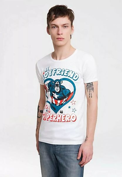 LOGOSHIRT T-Shirt Marvel - Captain America - Boyfriend mit Captain America- günstig online kaufen