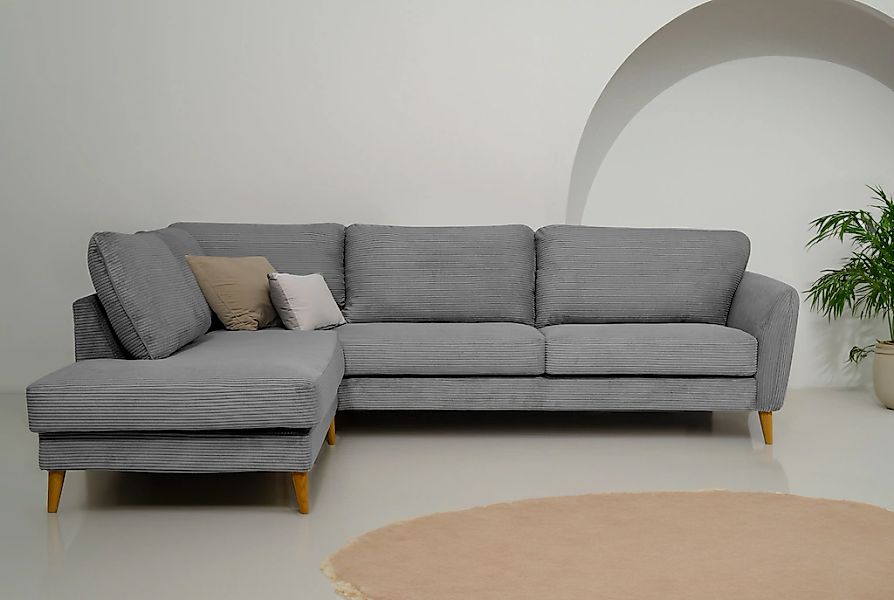 Home affaire Ecksofa "MARSEILLE 278/202 cm, L-Form, Ottom. rechts/links, ve günstig online kaufen