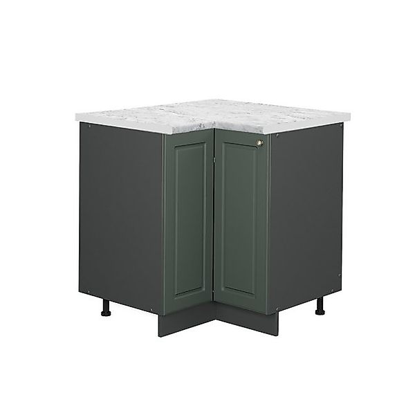 Vicco Eckunterschrank Fame-Line Grün-Gold Landhaus/Anthrazit 81 cm AP Marmo günstig online kaufen