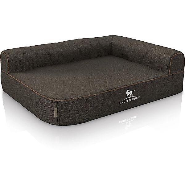 Knuffelwuff Eck Hundebett Marlie Orthopädisch Velours XL 100 x 70cm Lehne R günstig online kaufen