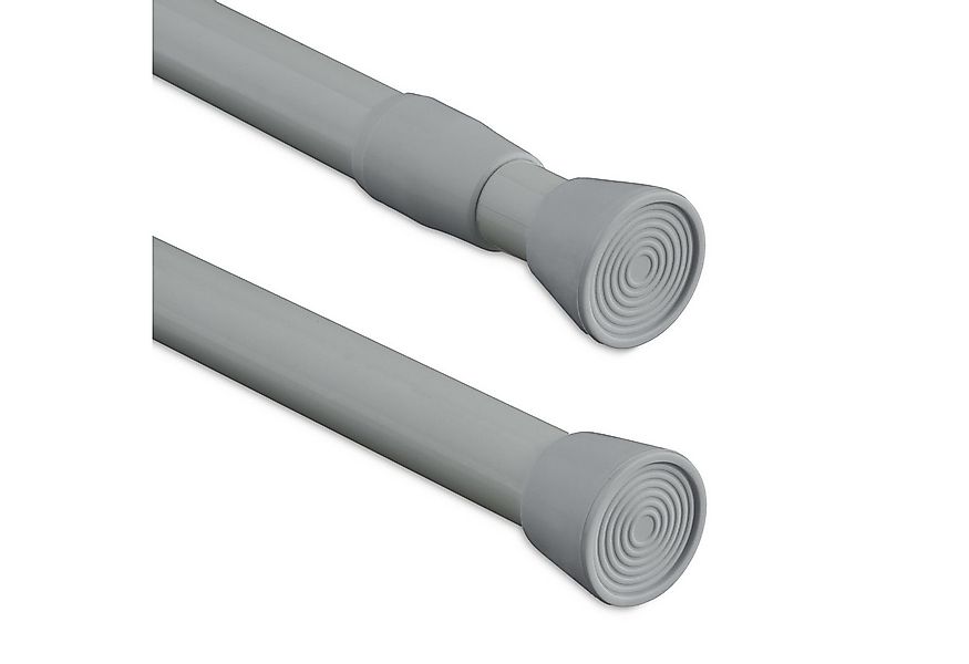 relaxdays Duschvorhangstange Graue Teleskopstange Edelstahl, Ø 20 mm, auszi günstig online kaufen