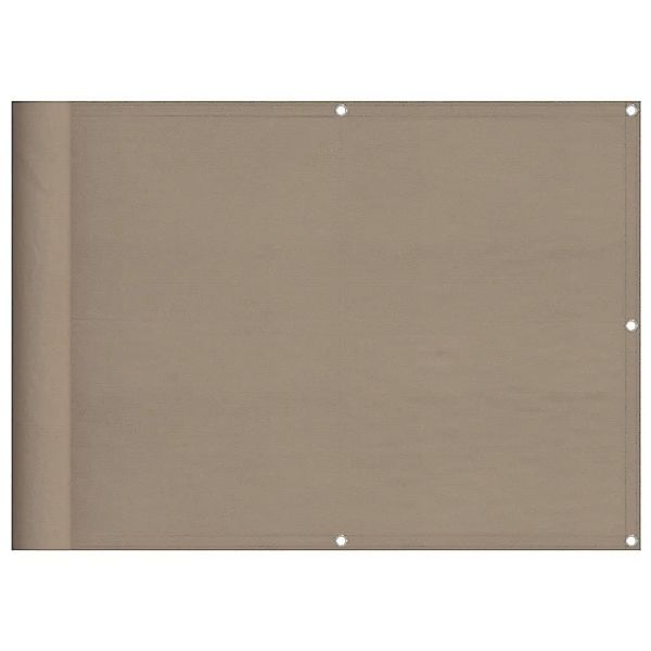 vidaXL Balkon-Sichtschutz Taupe 75x1000 cm 100 % Polyester-Oxford 4000237 günstig online kaufen