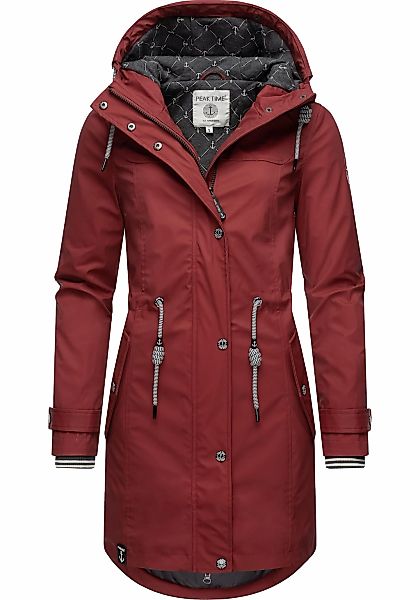 PEAK TIME Regenjacke "L60042" mit Kapuze stylisch taillierter Regenmantel f günstig online kaufen