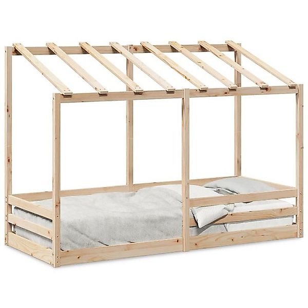 vidaXL Kinderbett Kinderbett mit Dach 90x190 cm Massivholz Kiefer Bett Bett günstig online kaufen