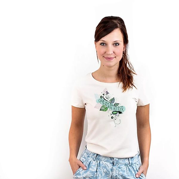 Grün Sind Alle Meine Kleider - Printshirt Frauen Aus Biobaumwolle günstig online kaufen