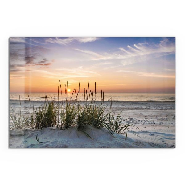 DEQORI Glasbild 'Sonnenuntergang am Strand', 'Sonnenuntergang günstig online kaufen