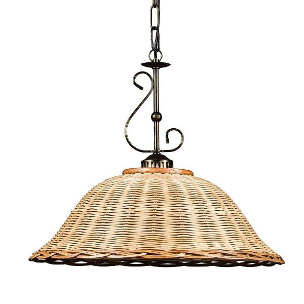 Helios Leuchten Hängeleuchten Rattan, Korblampe, Rattanlampe günstig online kaufen