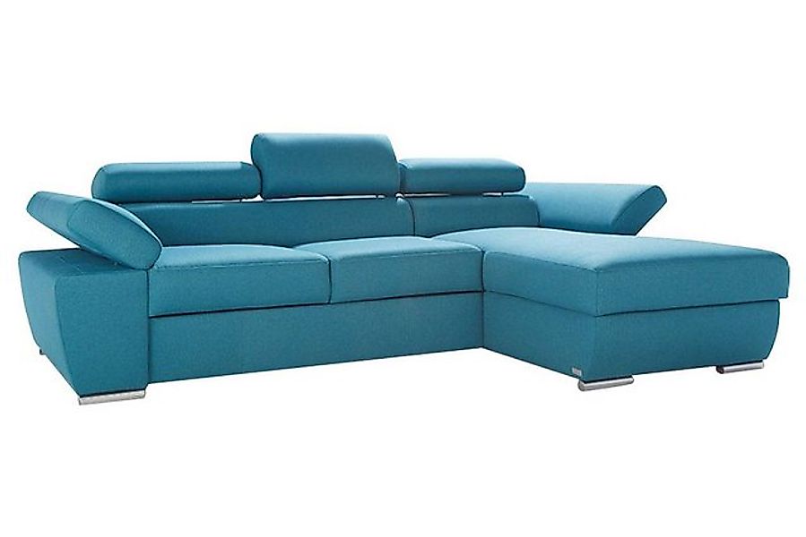 JVmoebel Ecksofa Ecksofa Stoff L-Form Bettfunktion Couch Design Polster Tex günstig online kaufen