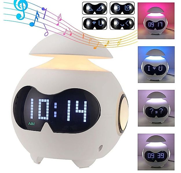 Rosnek Wecker LED-Anzeige, Nachtlicht, Bluetooth-Lautsprecher für den Nacht günstig online kaufen