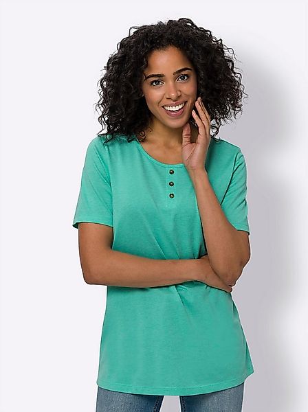 Sieh an! T-Shirt Longshirt Kurzarm günstig online kaufen