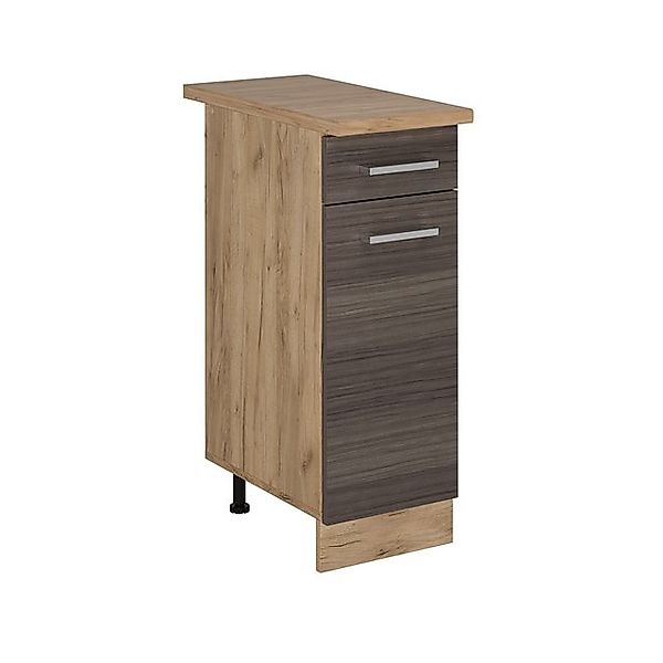 Vicco Unterschrank R-Line, Edelgrau/Goldkraft Eiche, 30 cm, AP Eiche günstig online kaufen