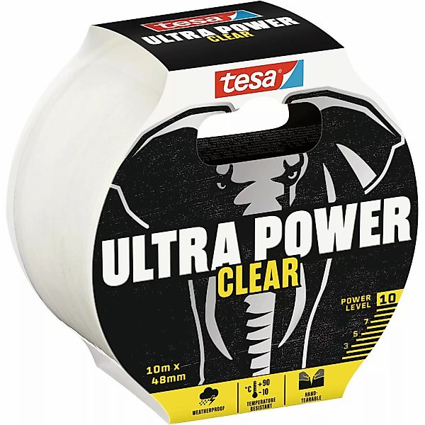 Tesa Ultra Power Clear Reparaturband 10 m x 48 mm Transparent günstig online kaufen