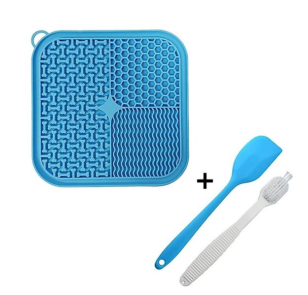 Ledander Anti-Schlabber-Napf 3 Stück Schleckmatte Hund mit Spatel und Bürst günstig online kaufen