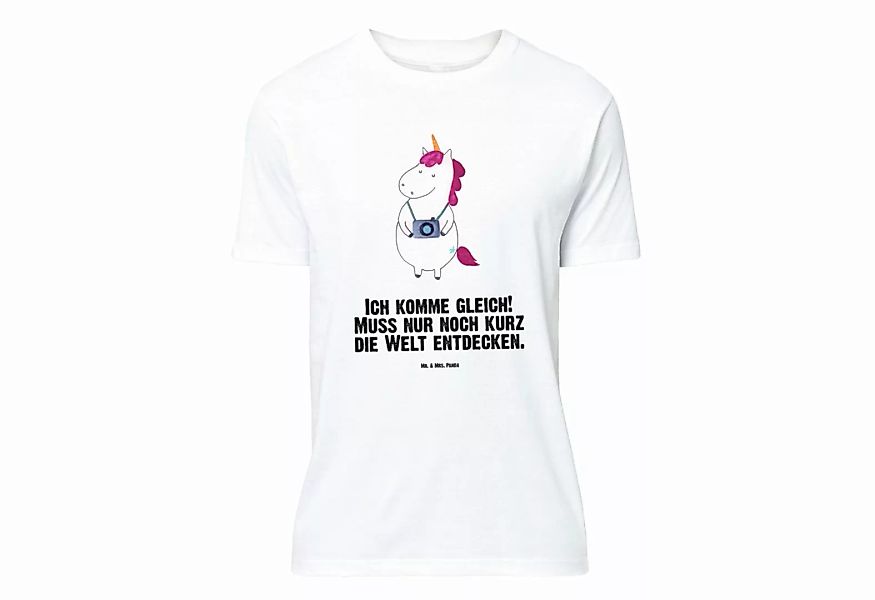 Mr. & Mrs. Panda T-Shirt Einhorn Fotograf - Weiß - Geschenk, T-Shirt mit Sp günstig online kaufen