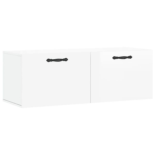 vidaXL Hängeschrank Wandschrank Hochglanz-Weiß 100x36,5x35 cm Holzwerkstoff günstig online kaufen