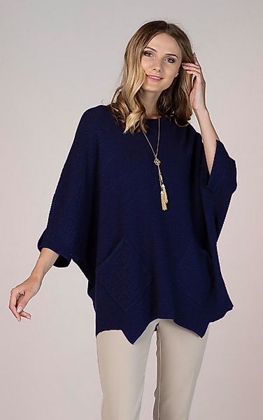 Passioni Strickponcho im Tunika-Stil, Einheitsgröße mit Taschen günstig online kaufen