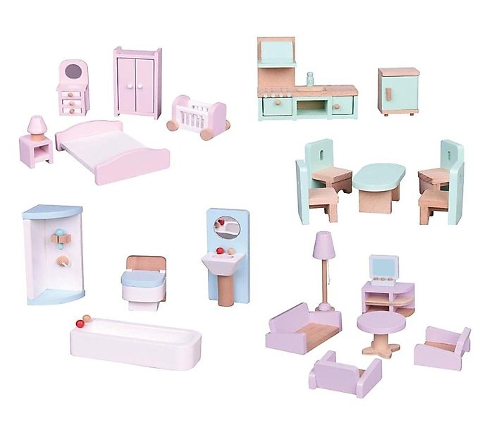 Lelin Puppenhausmöbel 28 teiliges Set - günstig online kaufen