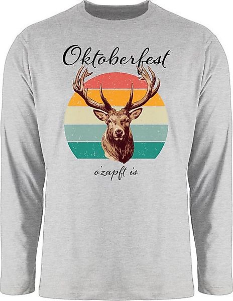 Shirtracer Rundhalsshirt Volksfest Hirsch, Vintage Design, O zapft is, Outf günstig online kaufen